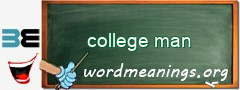 WordMeaning blackboard for college man